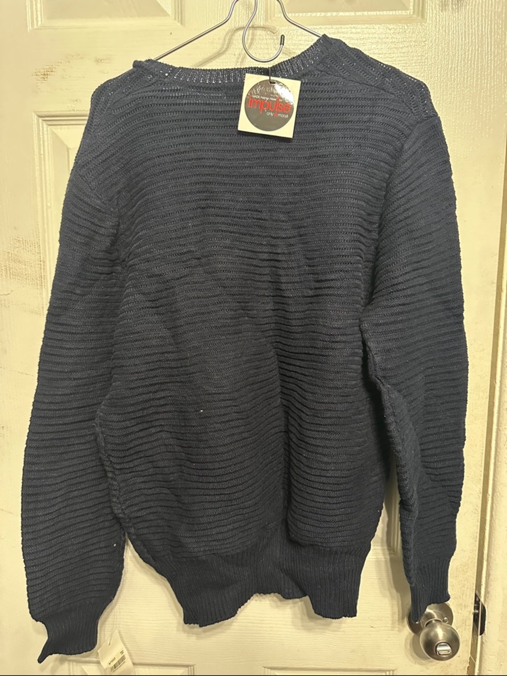 Pulse Navy Ribbed Crewneck Sweater - Picture 4 of 5